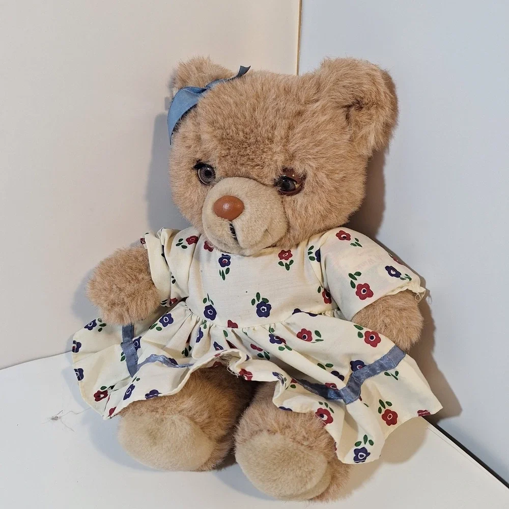 applause teddy bear Talena moving eyes Flower dress school plush 1987 With Tag‎